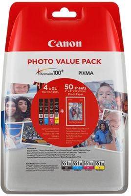 Canon Foto Valuepack CLI-551XL inkt Canon Foto Valuepack CLI-551XL inkt
