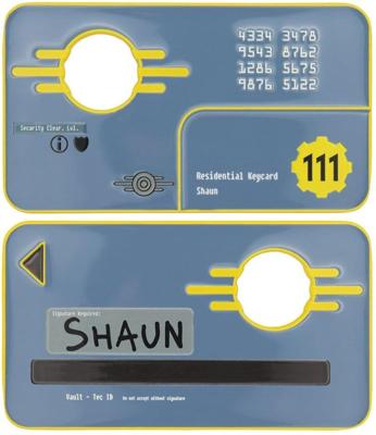 Fallout Replica - Security Keycard Vault 111 Limited Edition