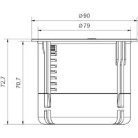 Bachmann 938.201 Bureaustekkerdoos Zwart - thumbnail