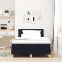 Boxspringbed met matras met matras Zwart 120 x 190 cm Stof - thumbnail