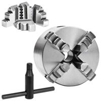 VidaXL Klauwplaat met 4 bekken zelfcentrerend 80 mm staal - thumbnail