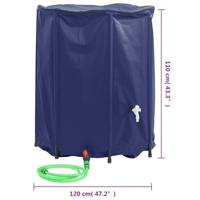 Watertank met kraan opvouwbaar 1250 L PVC - thumbnail