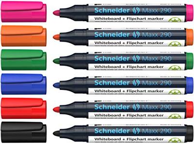 Schneider Schreibgeräte Whiteboard-Marker Maxx 290 6er Set sortiert, 5+1 Aktion 129096 Whiteboardmarker 1 stuk(s)