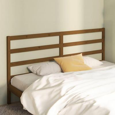 Hoofdbord 206x4x100 cm massief grenenhout honingbruin
