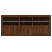 Dressoir met LED-verlichting 162x37x67 cm bruin eikenkleur - thumbnail