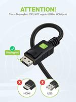 TECHly VGA aansluitkabel 1,80 m ICOC-DSP-V-018 zwart [1x DisplayPort-stekker-1x VG - thumbnail