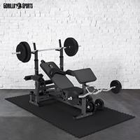 Sportschool Vloer Beschermingsmatten (8 stuks, totaal 2,88 m2) Zwart - thumbnail