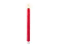 Dinerkaarsset LED vlam 24cm rood 2-dlg - thumbnail