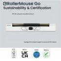 Contour Design RollerMouse Go + RollerMouse Go Dock Set met muis en muismat Bluetooth Zwart, Wit 5 Toetsen 600 dpi, 800 dpi, 1000 dpi, 1200 dpi, 1600 dpi, 2000 Contour Design RollerMouse Go + RollerMouse Go Dock Set met muis en muismat Bluetooth Zwart, Wit 5 Toetsen 600 dpi, 800 dpi, 1000 dpi, 1200 dpi, 1600 dpi, 2000