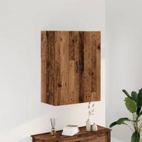 Wandkast 69,5x34x90 cm bewerkt hout oud houtkleurig - thumbnail