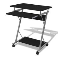Studenten computerbureau 60 x 40 x 75 cm (zwart) - thumbnail