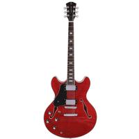 Sire Larry Carlton H7L See Through Red linkshandige semi-akoestische gitaar - thumbnail
