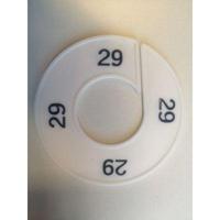 Maatring 9cm wit/zwart 29 - thumbnail