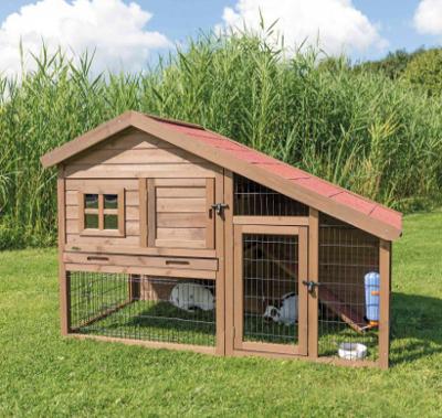 TRIXIE NATURA KONIJNENHOK MET REN BRUIN 151X107X80 CM