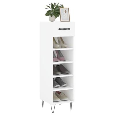 VidaXL Schoenenkast 30x35x105 cm bewerkt hout wit