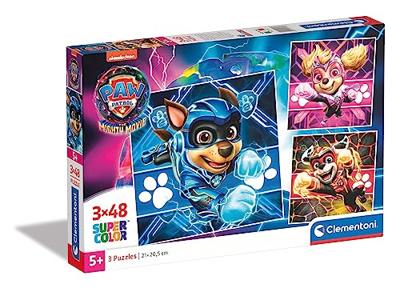 Clementoni legpuzzel super color vierkant paw patrol ii, 3x48st.