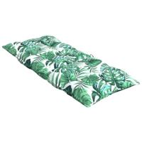 VidaXL Stoelkussens 4 st hoge rug bladpatroon oxford stof - thumbnail