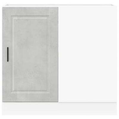 Keuken onderkast Porto bewerkt hout betongrijs