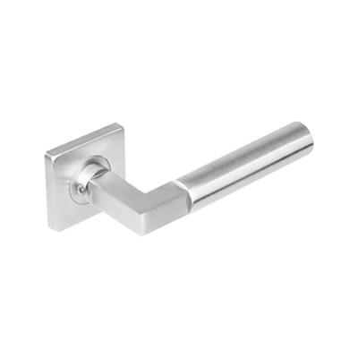 Gatdeel 0378 Bau-stil op rozet vierkant staal met 7mm nok RVS