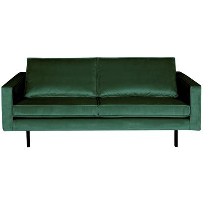 WOOOD Bank 2,5-zits 'Rodeo' Velvet, kleur Forest Green