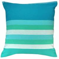 Katoenen Kussen Aqua (Met Vulling) - thumbnail