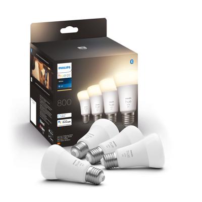 Philips Hue LED-lamp (4 stuks) 871951431914100 Energielabel: F (A - G) Hue White Viererpack 4x800lm 60W E27 36 W Warmwit Philips Hue LED-lamp (4 stuks) 871951431914100 Energielabel: F (A - G) Hue White Viererpack 4x800lm 60W E27 36 W Warmwit
