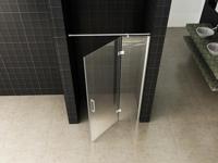Nis swingdeur Wiesbaden 100x200cm + vast paneel 8mm NANO coating - thumbnail