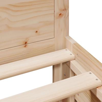 Bedframe met hoofdbord zonder matras grenenhout 75x190 cm