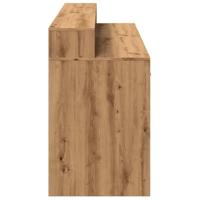 Bureau met LED-verlichting 160x55x91 cm hout artisanaal eiken - thumbnail