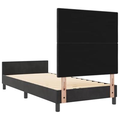 Bedframe met hoofdeinde Zwart 100 x 200 cm Fluweel