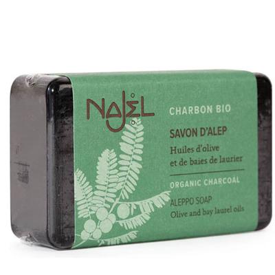Najel Aleppo Aleppo olijfzeep met charcoal 100 Gram