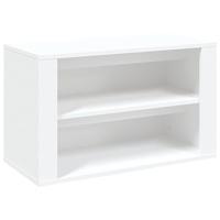 VidaXL Schoenenrek 75x35x45 cm bewerkt hout wit - thumbnail