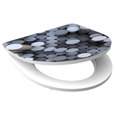 Schutte Duroplast High Gloss WC-bril ROUND DIPS met soft-close en quick-release 82593