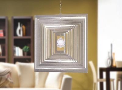 Wind spinner vierkant met kristal