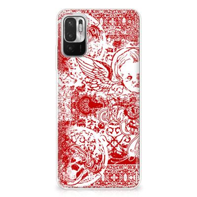 Silicone Back Case Xiaomi Redmi Note 10/10T 5G | Poco M3 Pro Angel Skull Rood Silicone Back Case Xiaomi Redmi Note 10/10T 5G | Poco M3 Pro Angel Skull Rood