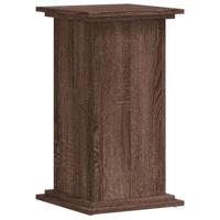 Plantenstandaard 33x33x60 cm bewerkt hout bruin eikenkleurig - thumbnail