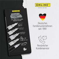 Acrylmarker online lettering 5 breedtes zilver - thumbnail