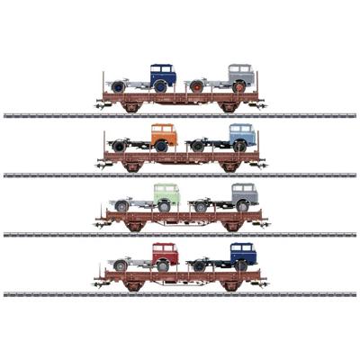 Märklin 46406 H0 4-delige set rongenwagens KS 3300/KS 3301 van de DR Märklin 46406 H0 4-delige set rongenwagens KS 3300/KS 3301 van de DR