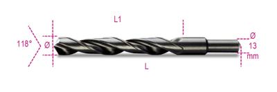 Beta Spiraalboren, korte uitvoering, schacht gereduceerd tot 13 mm HSS gewalst 410A 20,00 - 004100299