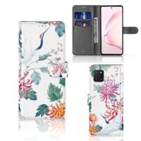 Samsung Note 10 Lite | Telefoonhoesje | Met pasjeshouder | Bird Flowers - thumbnail