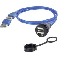 encitech 1310-1028-01 1310-1028-01 2x USB 2.0 type A Chassisbus, inbouw M22 1 stuk(s) - thumbnail