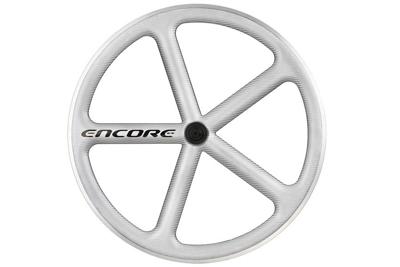 Encore 700C 5 Spaken Achterwiel - Zilver - Carbon Weven Encore 700C 5 Spaken Achterwiel - Zilver - Carbon Weven