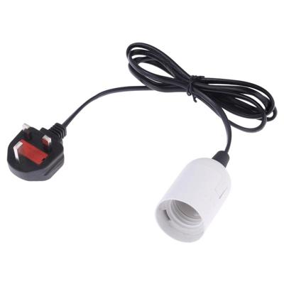 E27 Wire Cap lamp houder kroonluchter stopcontact met 1.5 m verlengkabel grote UK plug (wit) E27 Wire Cap lamp houder kroonluchter stopcontact met 1.5 m verlengkabel grote UK plug (wit)