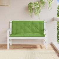 VidaXL Tuinbankkussens 2 st 120x50x7 cm stof gemêleerd groen - thumbnail