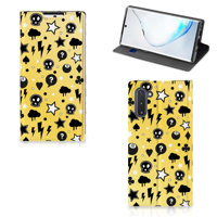 Mobiel BookCase Samsung Galaxy Note 10 Punk Geel - thumbnail