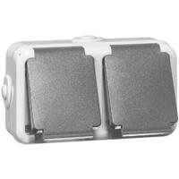 PEHA by Honeywell 306511 Wandcontactdoos Compleet 1-voudig Grijs 1 stuk(s) - thumbnail