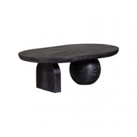 WOOOD Salontafel 'Steppe' Mangohout, 110 x 72cm, kleur zwart - thumbnail