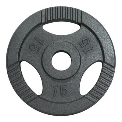 Halterschijf 15 kg Gripper Gietijzer Zilver - 50/51 mm Halterschijf 15 kg Gripper Gietijzer Zilver - 50/51 mm