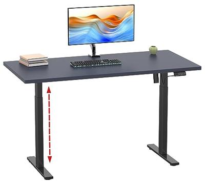 VCM Elektrisch verstelbaar bureau E-Lona (Antraciet/zwart, 110 x 50 cm)
