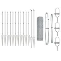 VidaXL Afrasteringspaal zilver 25 x 0,8 m (13 mm gaas) staal - thumbnail